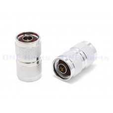 NK-N1 雙N公頭同軸連接器 純銅針雙陽雙公頭N-JJ連接器 1/2饋線接頭 雙通N公轉N公接頭N型直通接頭 N型雙陽頭雙公頭轉接頭50-12饋線